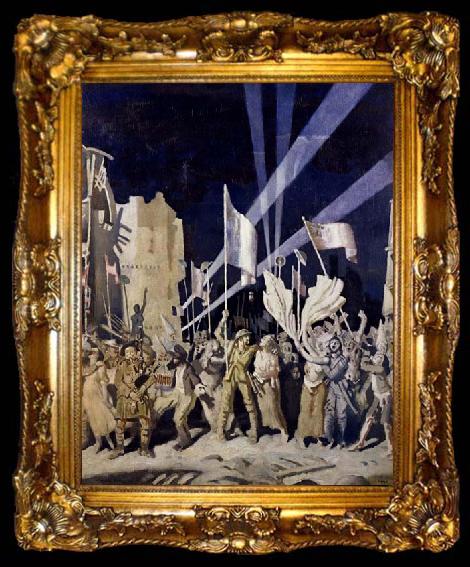 framed  Sir William Orpen Armistice Night,Amiens, ta009-2